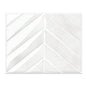 Chevron Peel and Stick Backsplash Tiles 11.4"×9" Stick on Backsplash Self Adhesive Wall Tile for Kitchen Bathroom Office - Plain White