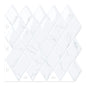 Peel and Stick Backsplash for Kitchen Accent Wall Tile Stickers 12"x12" Diamond Shape Self Adhesive Stick on Backsplash - White Marble