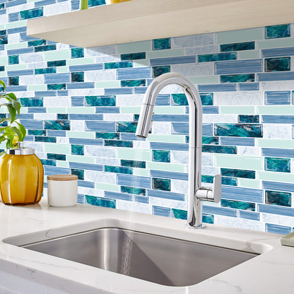 Ist Momoreo Ocean Green Peel and Stick Backsplash 3D Adhesive Wall Tile 12"x12"(30.5 x 30.5 cm)