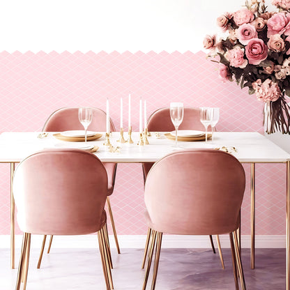 Ist Momoreo Stick on Tiles Peel and Stick Backsplash for Kitchen Walls, Diamond Shape - Pink 12" x 12"(30.5 x 30.5 cm)