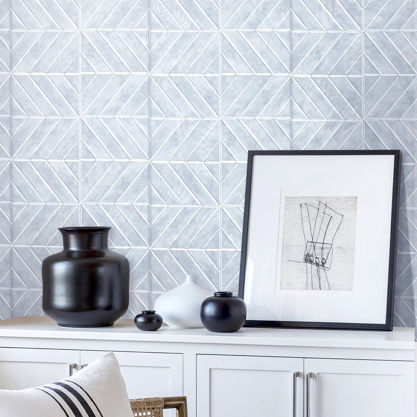 Chevron Peel and Stick Backsplash Tiles 11.4"×9" Stick on Backsplash Self Adhesive Wall Tile for Kitchen Bathroom Office - Ash