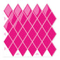 Peel and Stick Backsplash for Kitchen Accent Wall Tile Stickers 12"x12" Hot Pink Diamond Shape Self Adhesive Stick on Backsplash - Fuchsia