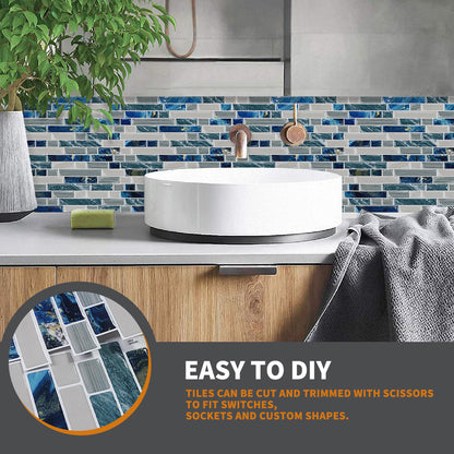 Ist Momoreo Starry Blue Peel and Stick Backsplash for Kitchen Stick on Tiles 12"x12"